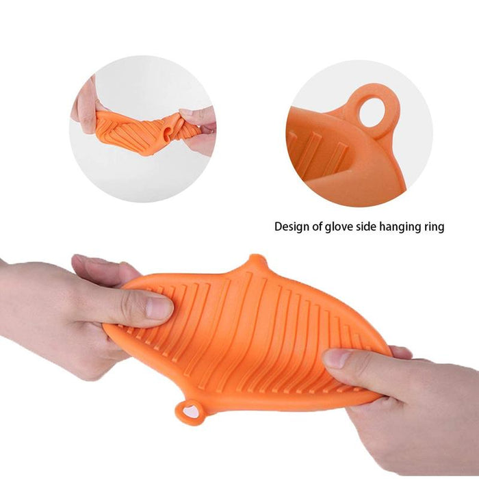 Silicone Heat Resistant Insulation Oven Mini Mitts Anti-scald Gloves for Cooking