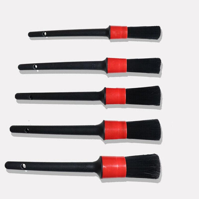 5Pcs Dashboard Car Hair Detail Brush Crevice Dust Cleaning Automotive Detailing