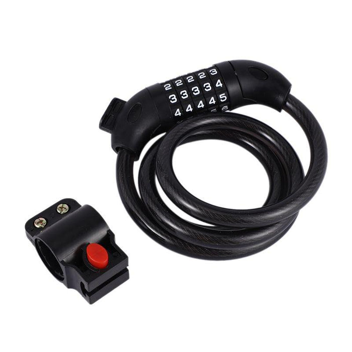 Bike Bicycle Cycling Lock 5-Digit Combination Security Cable Lock 12*1200mm
