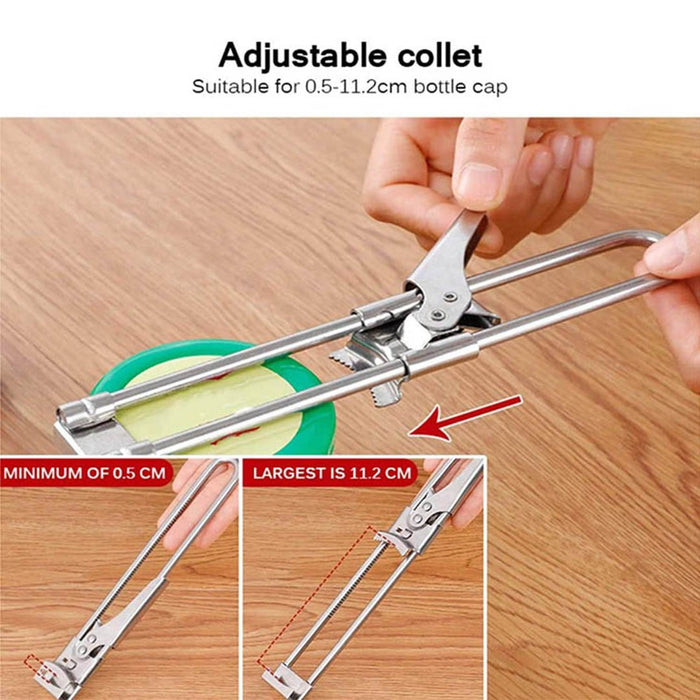 Efficient and Adjustable Stainless Steel Jar Opener