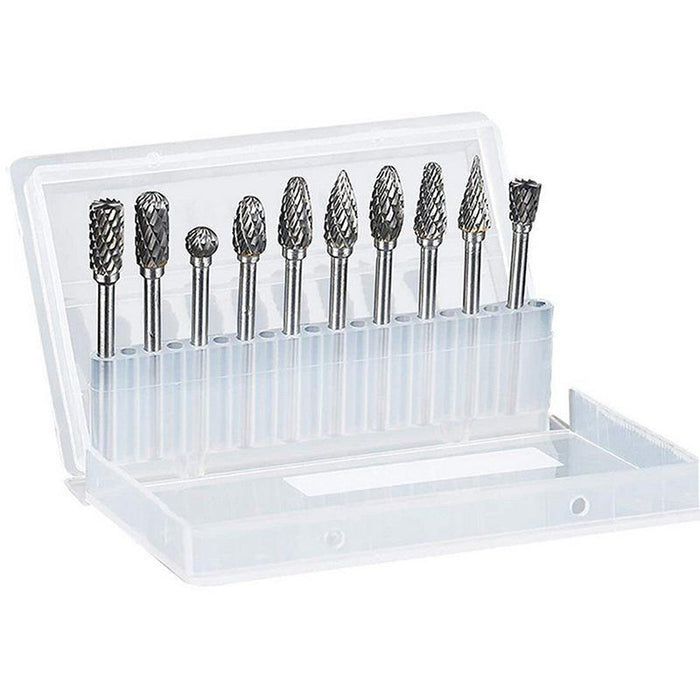 10x Tungsten Steel Solid Carbide Rotary Burrs Bit For Dremel Accessories Tool
