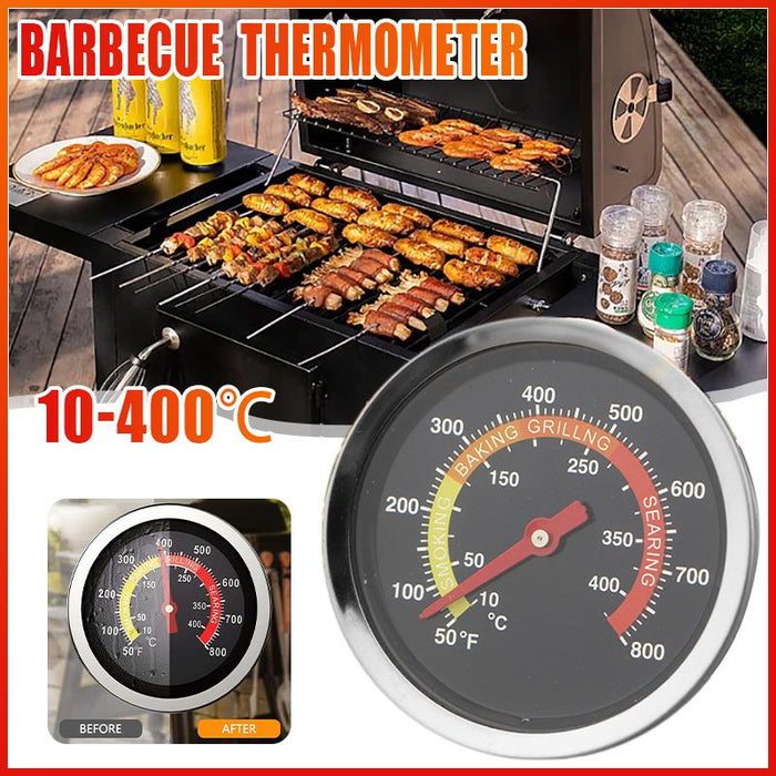 Barbecue Thermometer Oven Pit Temp Gauge 10~400℃ BBQ Smoker Grill Temperature