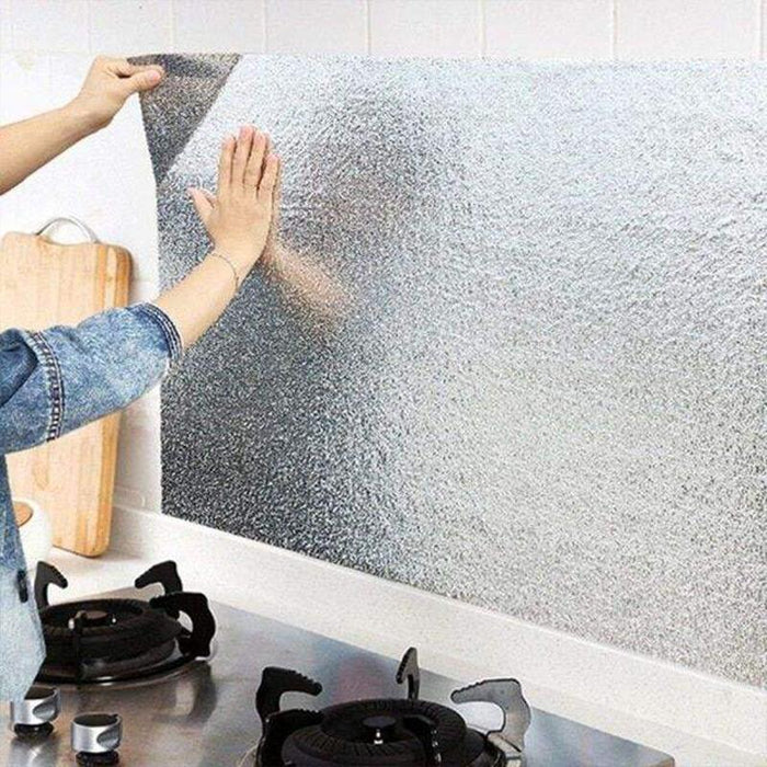 Waterproof Oil-proof Wall Sticker Self Adhesive Aluminum Kitchen Protective