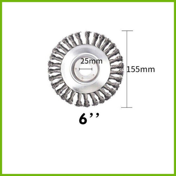 6 Inch Mower Head Steel Wire  Silver
