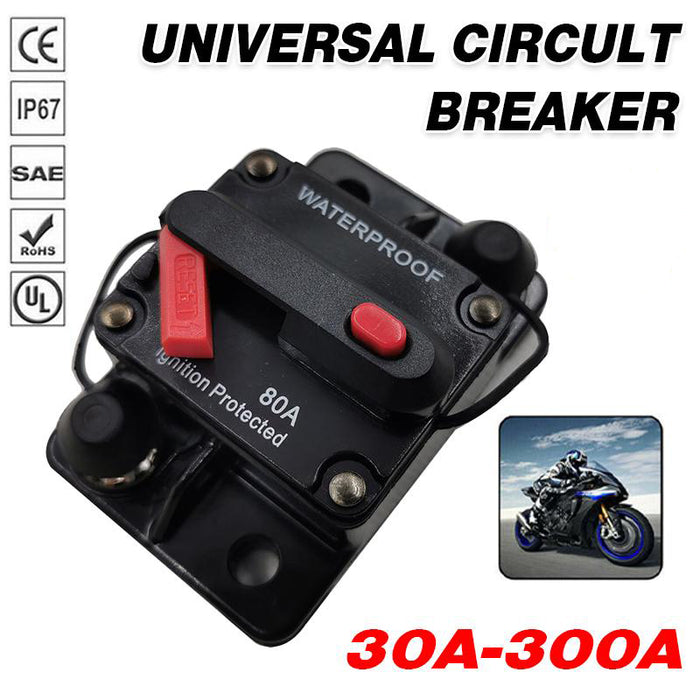30-300AMP Car Circuit Breaker Fuse Reset 12V-48V Waterproof DC Car Boat