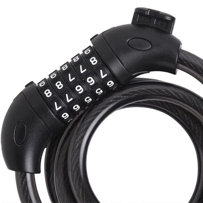 Bike Bicycle Cycling Lock 5-Digit Combination Security Cable Lock 12*1200mm