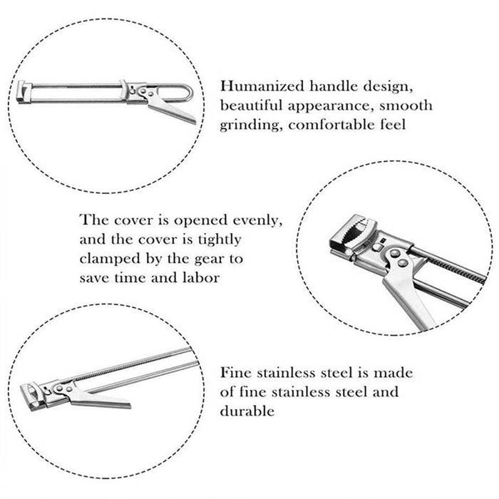 Efficient and Adjustable Stainless Steel Jar Opener