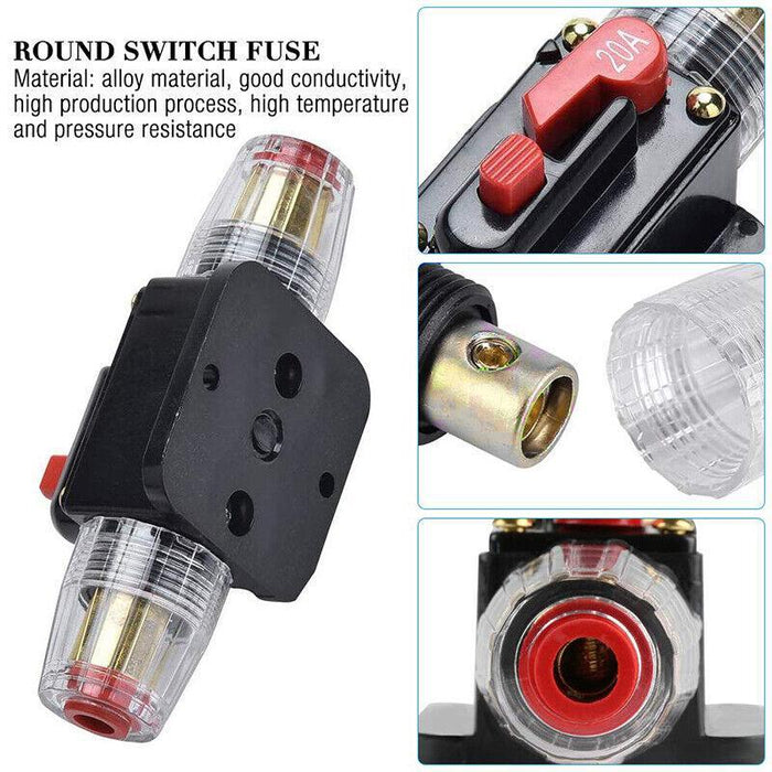 20-150AMP Circuit Breaker Dual Battery IP67 Waterproof 12V-24V Fuse Manual Reset