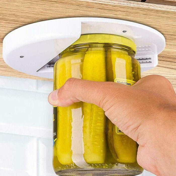 Convenient Under Cabinet Jar Opener Tool
