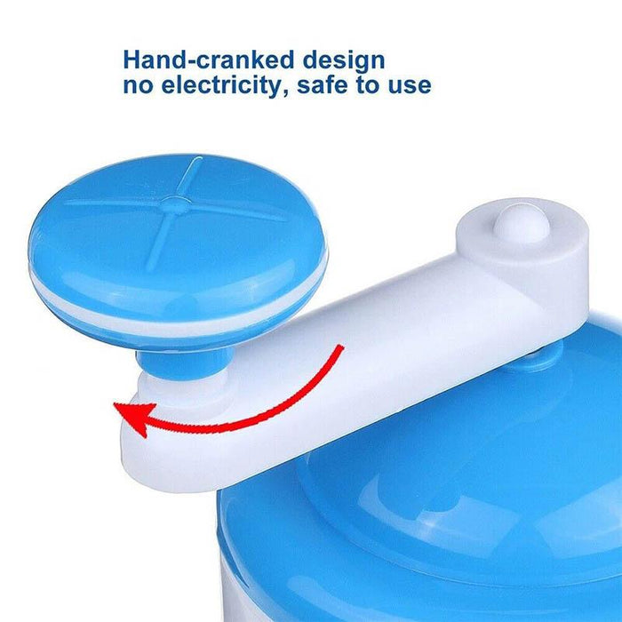 Manual Ice Shaver Crusher Shredding Snow Cone Maker Machine Create Drink Tool