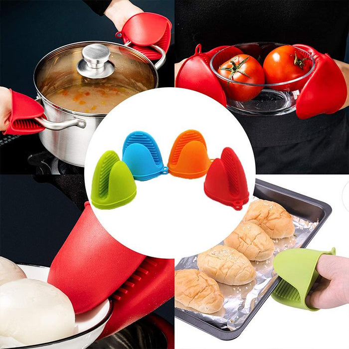 Silicone Heat Resistant Insulation Oven Mini Mitts Anti-scald Gloves for Cooking