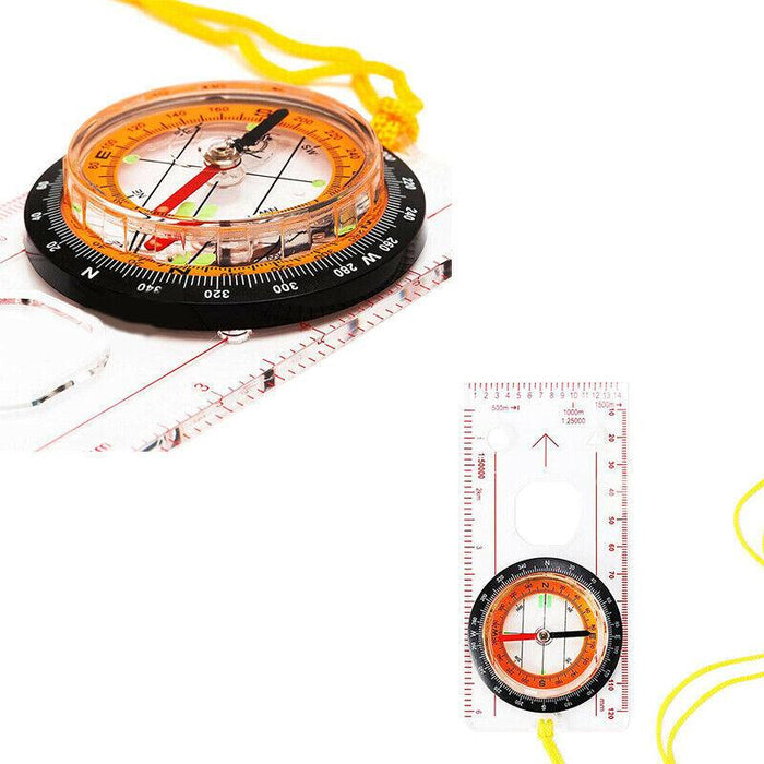 Orienteering Baseplate Compass Hiking Camping Lensatic Map Tactical Army Gear