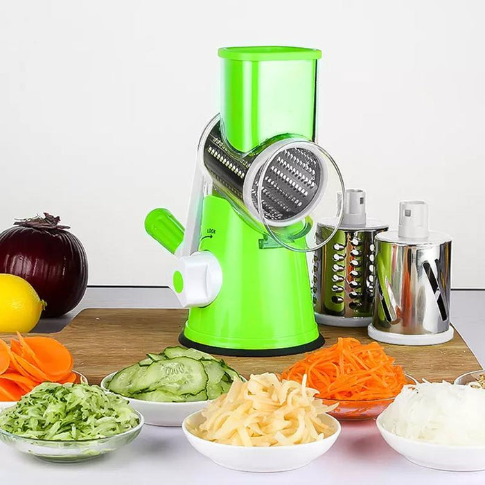 Kitchen Vegetable Fruit Slicer Cutter Shredder Food Manual Rotary Grater Chopper