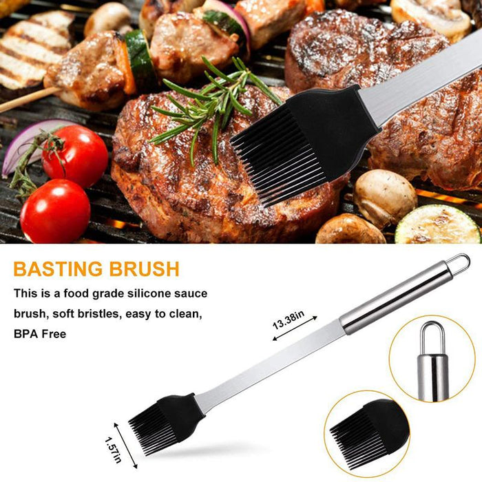 11Pcs BBQ Tool Set Stainless Steel Outdoor Spatula Barbecue Aluminium Grill Coo