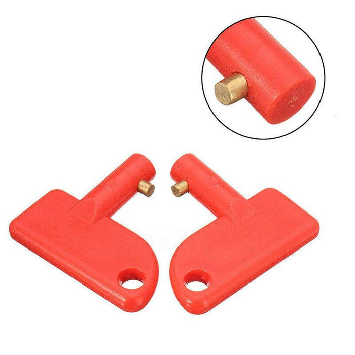 2PCS Battery Car Off Spare Switch Universal Key Cut Power Isolator