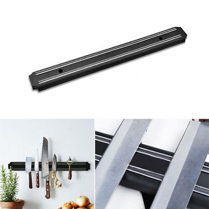 2X Magnetic Knife Rack Magnet Wall Mount Holder Strip Utensil Shelf Kitchen Tool