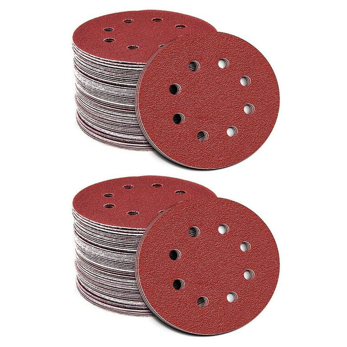 100Pcs 125mm 5" Sanding Discs 240 Grit Orbital Sander Pads Sandpaper