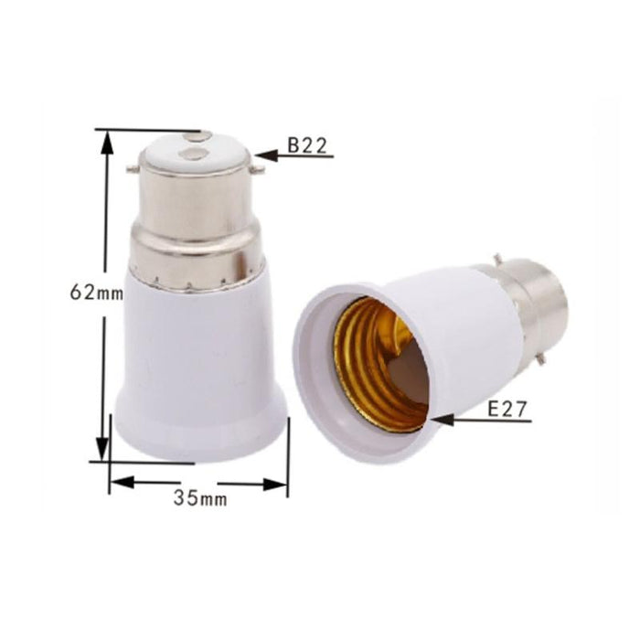 4/10x B22 to E27 Adapter Bulb Adapter E27 to B22 Edison Screws Bayonet Converter