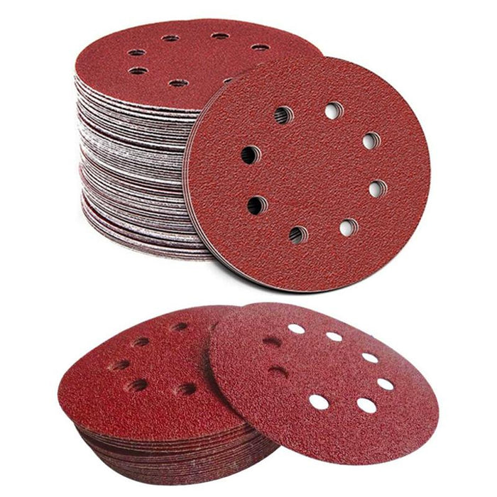 100Pcs 125mm 5" Sanding Discs 240 Grit Orbital Sander Pads Sandpaper