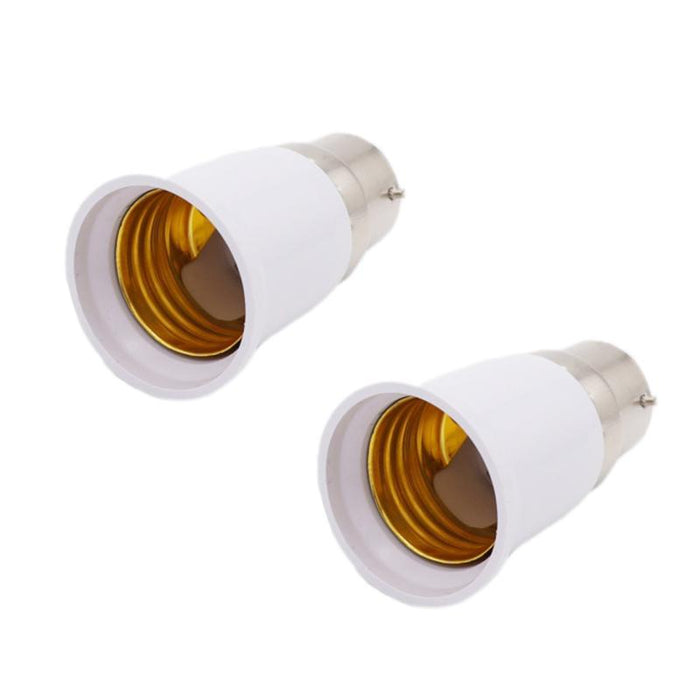 4/10x B22 to E27 Adapter Bulb Adapter E27 to B22 Edison Screws Bayonet Converter