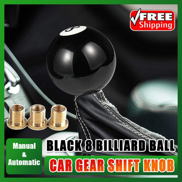 Black 8 Billiard Ball Car Gear Shift Knob Universal Manual Shifter Lever Cover