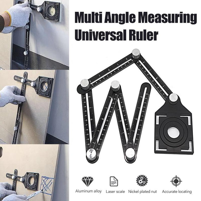 Universal Angularizer Ruler Multi Angle Measuring Template Tool Hole Locator