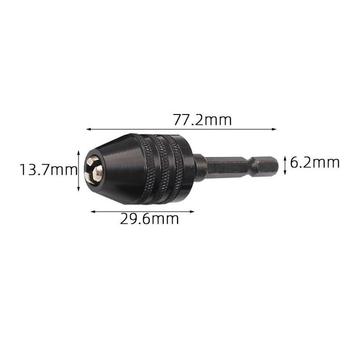 1/4" Keyless Chuck Conversion Hex Shank Adapter Drill Bit