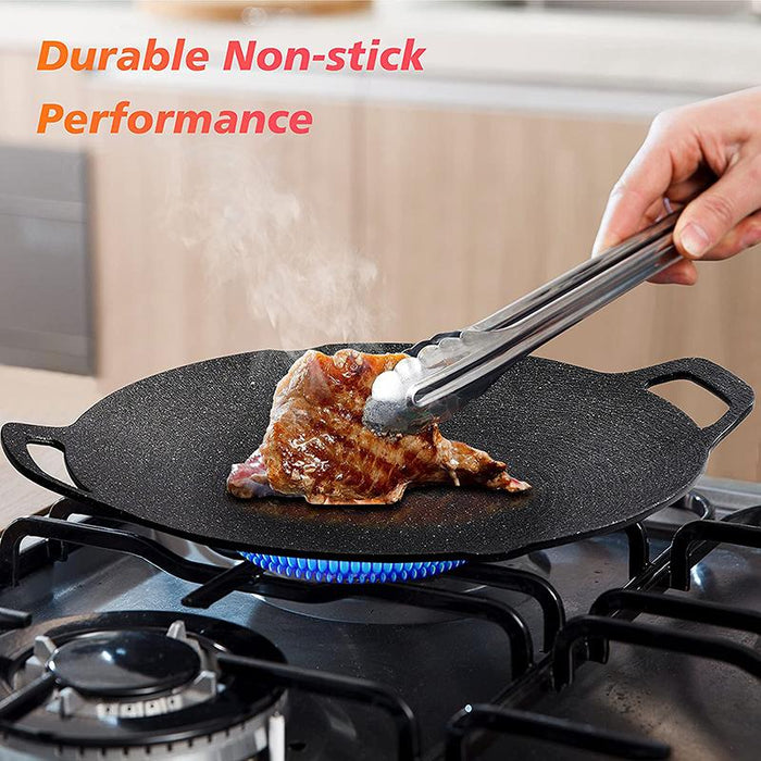 Korean Nonstick BBQ Grill Pan for Stovetop, Barbecue Portable Hot Plate Outdoor