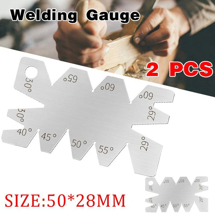 2PCS 8 Angle Centre Thread Screw Cut Welding Gauge Metric Whitworth Pitch 55 60