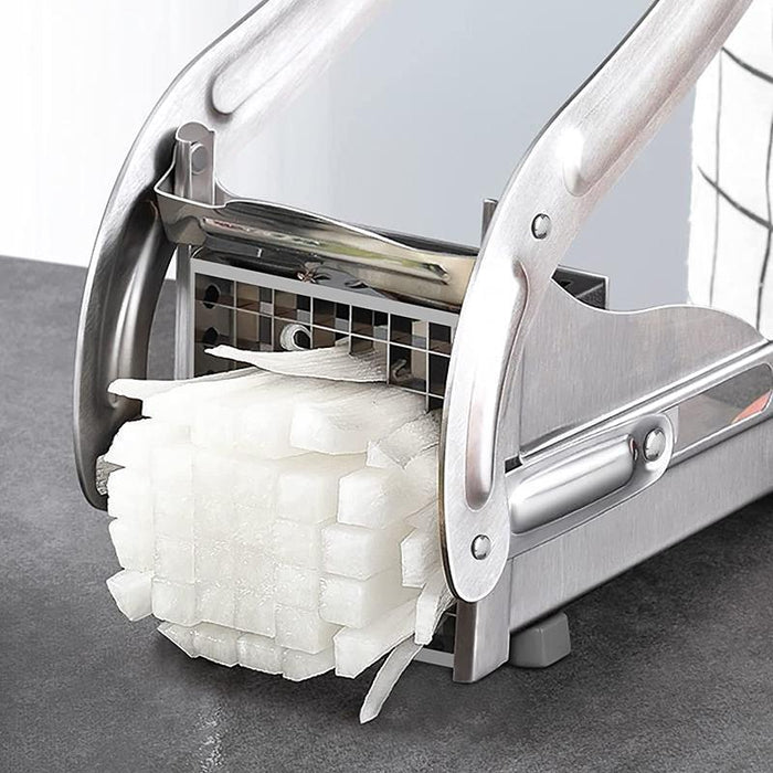 Stainless Steel French Fry Cutter Potato Vegetable Slicer Chopper Dicer 2 Blade