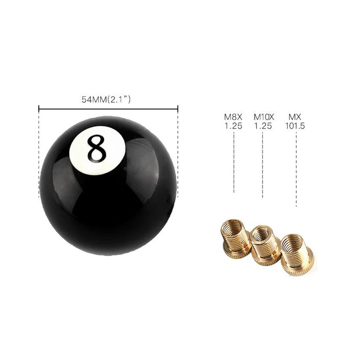 Black 8 Billiard Ball Car Gear Shift Knob Universal Manual Shifter Lever Cover