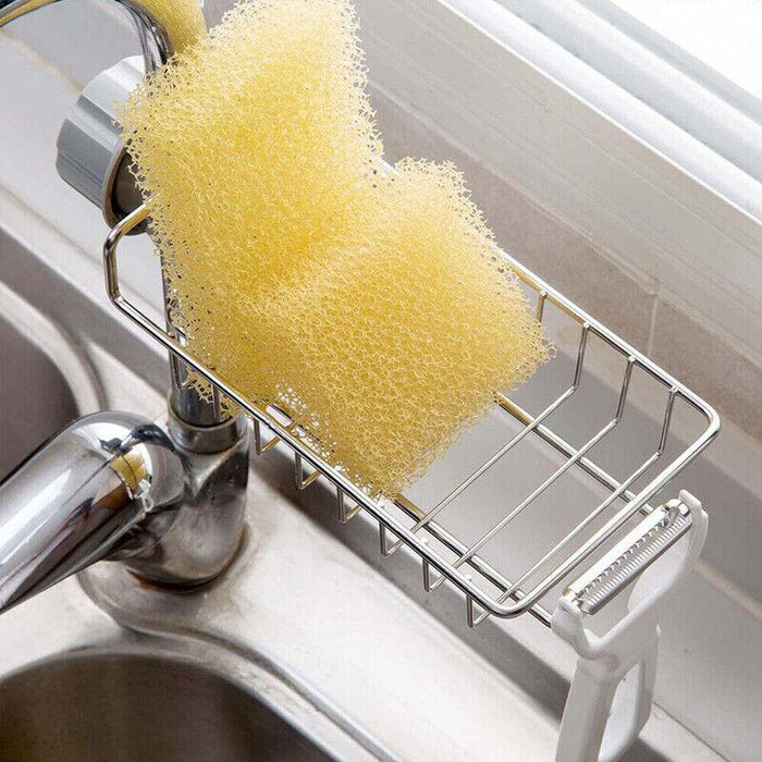 Kitchen Sink Faucet Shelf Sponge Dish Cloth Rack Holder Racks Storage Organizer