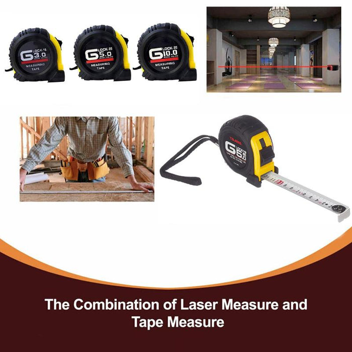 Measuring Tape 3/5/10M Heavy Duty Steel Ruler Hold Button Centimetre & Inch