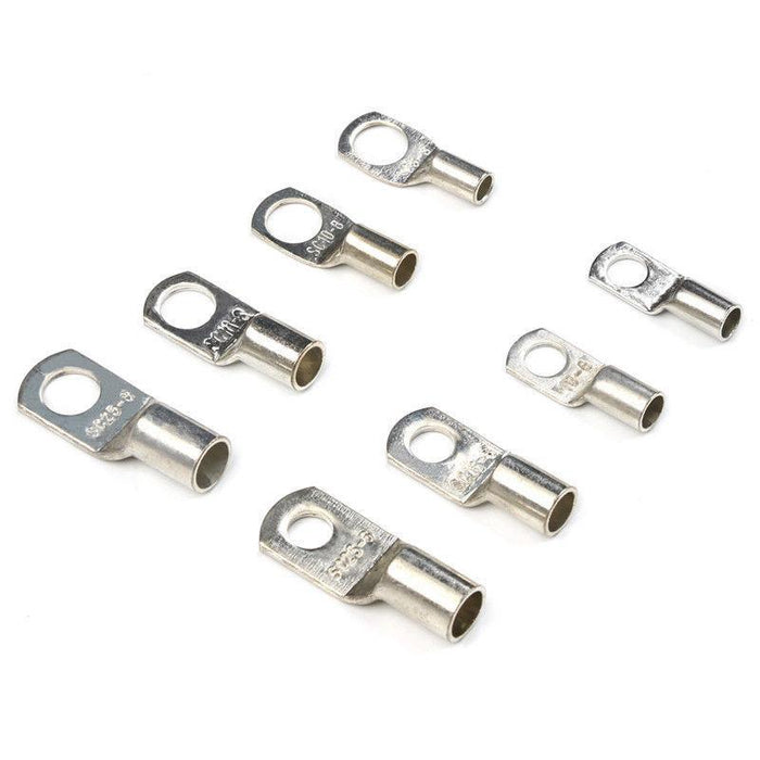 240Pcs 4WD Cable Lug Ring Battery Copper Tube Connector Kits Terminal Crimper