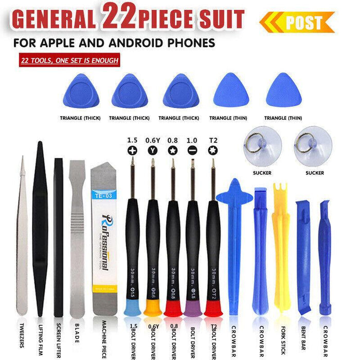 22 in 1 Mobile Phone Repair Tools Kit Set Spudger Pry Opening Tool Screwdriver
