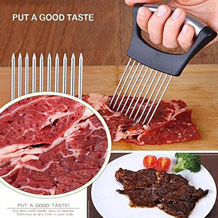Food Slice Assistant Onion Slicer Cutter Fish Meat Potato Vegetable Holder Tool