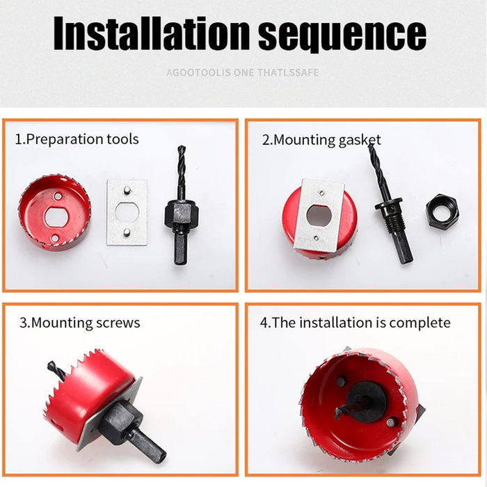 18X Hole Saw Drill Bit Kit Set Holesaw Wood Sheet Metal Timber Woodworking Tool