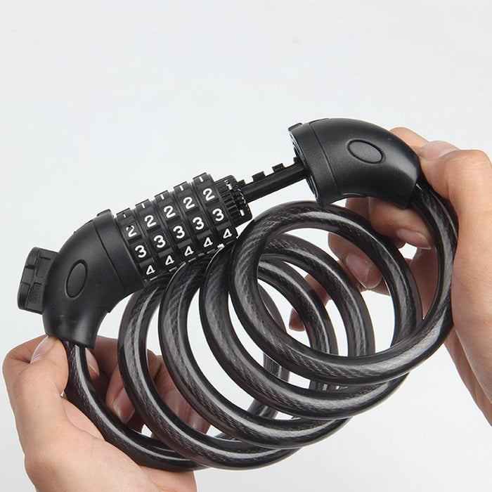 Bike Bicycle Cycling Lock 5-Digit Combination Security Cable Lock 12*1200mm