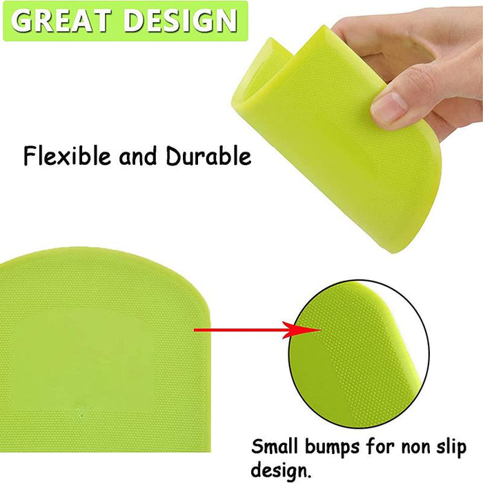 2Pcs Dough Scraper Scraper Cutter for Pizza Pastry Bread Cake Fondant Cutting