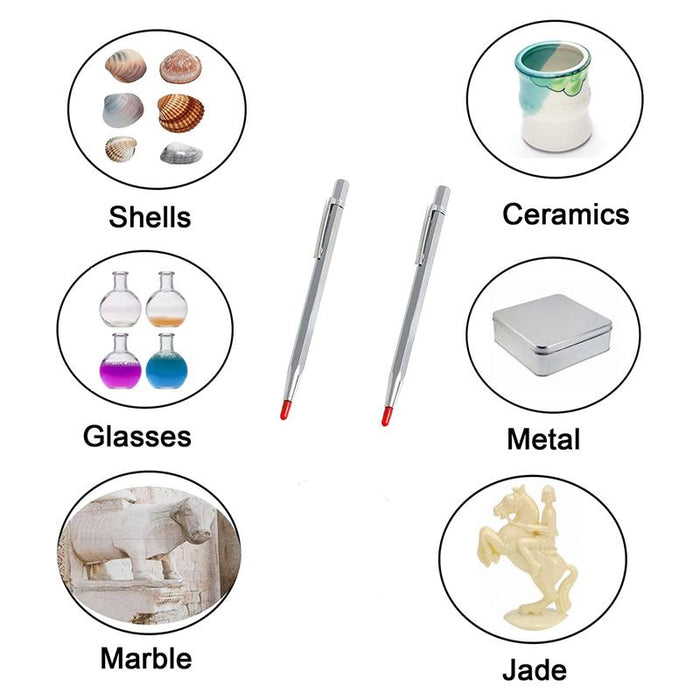 2PCS Tungsten Carbide Scribing Pen - Tip Steel Scriber Scribe Mark Marker Metal