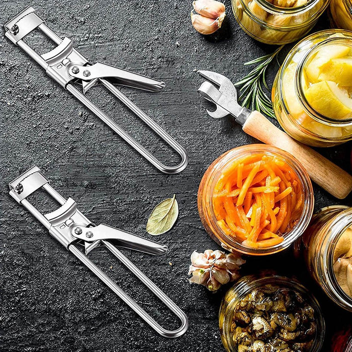 Efficient and Adjustable Stainless Steel Jar Opener