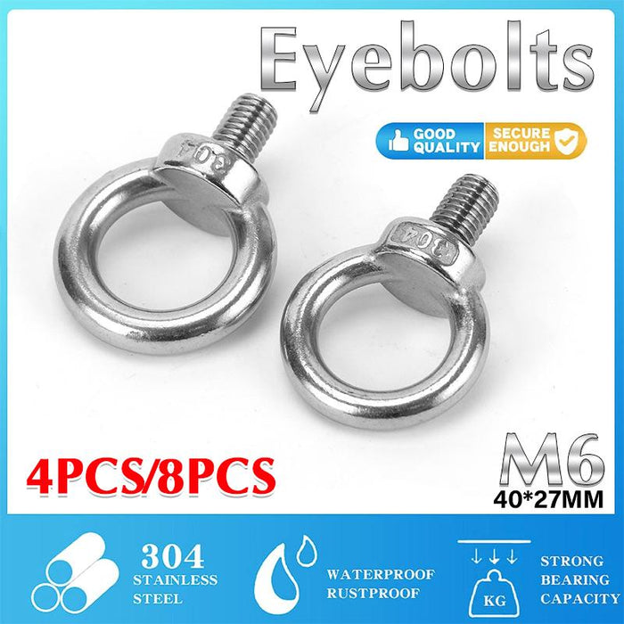 8x Eye Bolt Channel Nut Tie Down Kit Fit Rhino Rack Platform Roof Rack Fastener