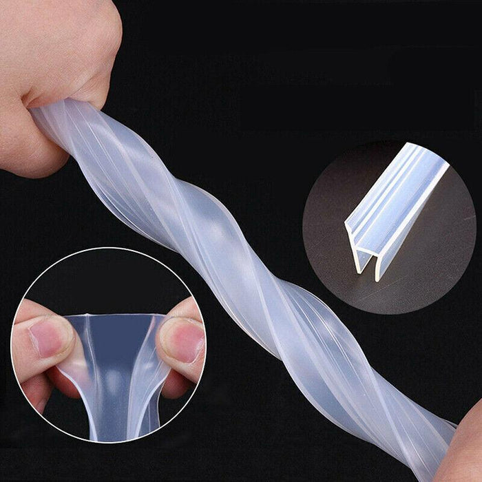 2M 6mm Seal Strip Screen Door Bathroom Shower Water Silicone H Shape