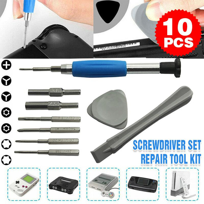 Screwdriver Set Repair Tool Kit For Nintendo Switch NES N64 Joy-con Wii Triwing