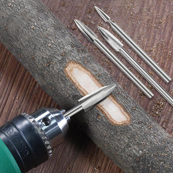 5-Piece High-Speed Wood Carving Drill Bits for Dremel Rotary Tools