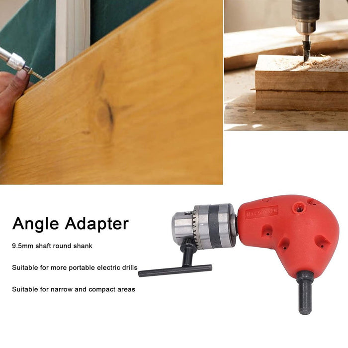 Right Angle Drill Attachment Chuck Adapter Electric Power Cordless 3/8 90 Degree