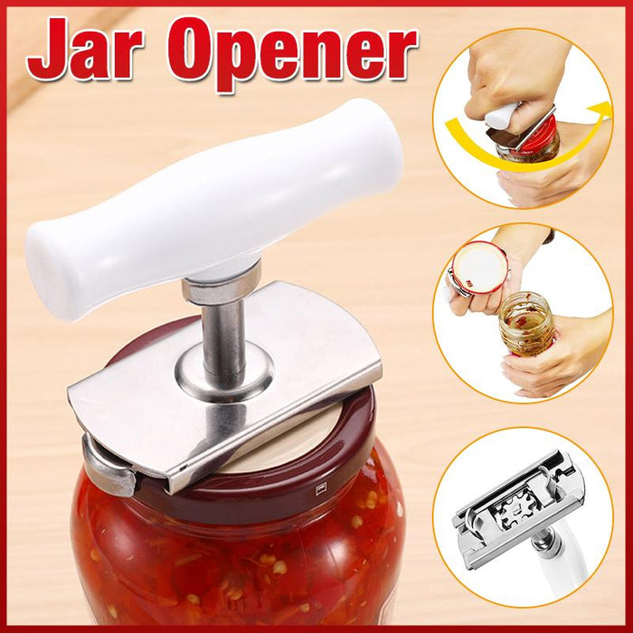 Adjustable Jar Opener Stainless Steel Lids Off for weak Hands Seniors Arthritis