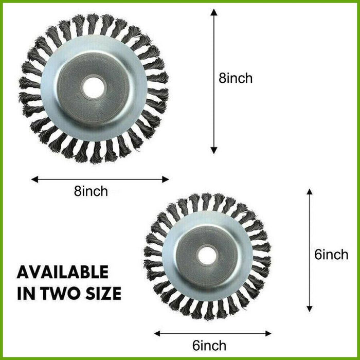 8 Inch Mower Head Steel Wire  Silver
