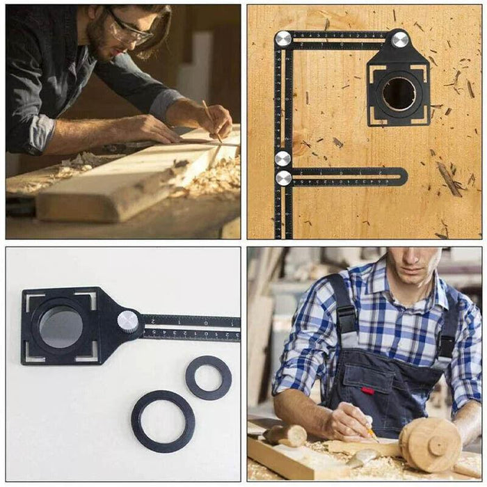 Universal Angularizer Ruler Multi Angle Measuring Template Tool Hole Locator
