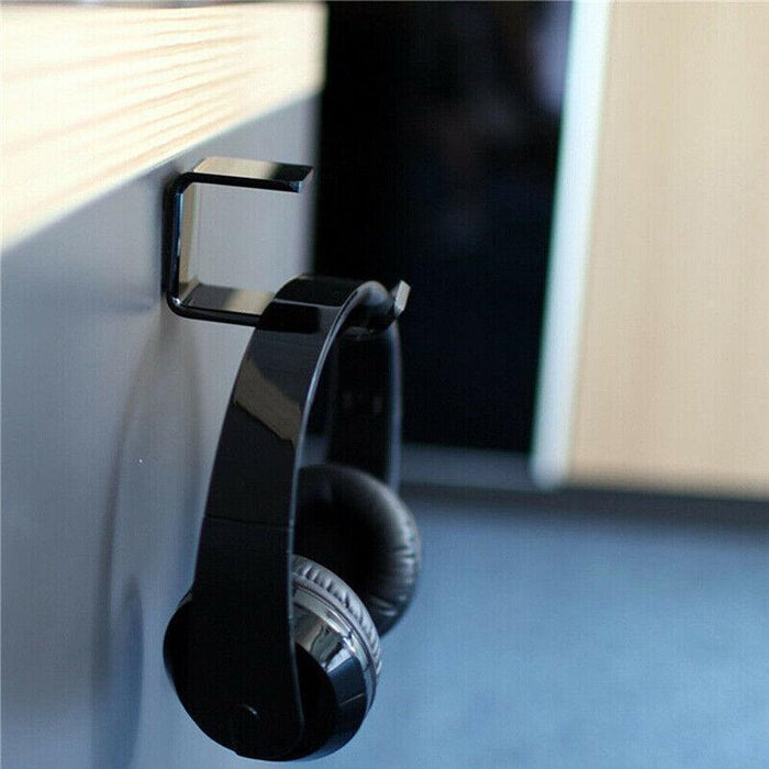 Mount Holder Hook Dual Headset Tape New Clever Headphone Stand Hanger Under Desk